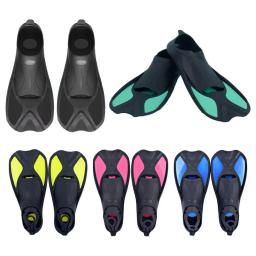 Adulto criança natação flipper snorkel barbatanas nadadeiras de mergulho curto sapo sapatos de mergulho livre barbatanas de pato web antiderrapante nadadeiras - Image 1