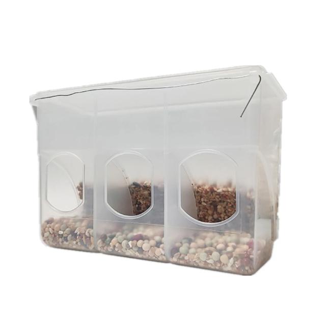 Alimentador Impermeável para Pássaros com Design Arredondado e Gancho - Sem Desperdício, Ideal para Codornas e Com Gaiola para Papagaios, Acessórios Atraentes para Aves