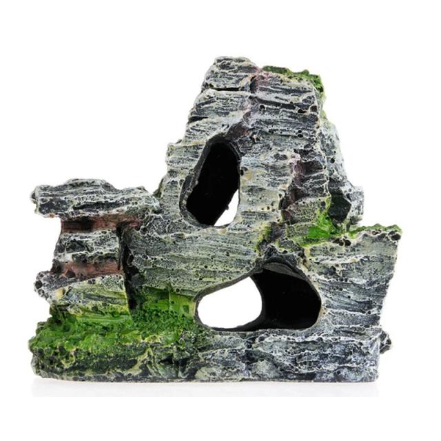Ornamentos de Resina para Aquário Rockery: Acessórios Decorativos e Suprimentos para Escalada de Peixes