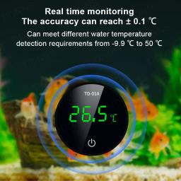 Mais novo Aquário Termômetro LCD Digital Termômetro Externo Carregamento Tipo-C Fish Tank Mini Termômetro Alta Precisão-9.9-50 ℃ - Image 4