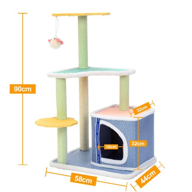 Árvore para Gatos HOOPET: Torre Durável para Arranhar, Treinamento e Escalada em Ambientes Internos