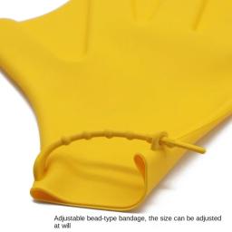 Silicone nadadeiras para adultos e crianças, nadadeiras de mergulho ajustáveis, luvas de natação, prática - Image 3