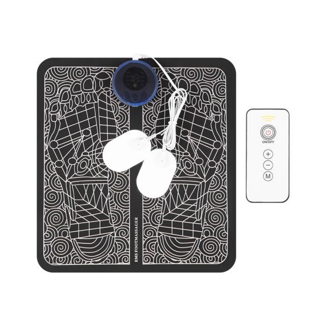 EMS Massageador de Pés Acupressão Couro PU 8 Modos 19 Níveis