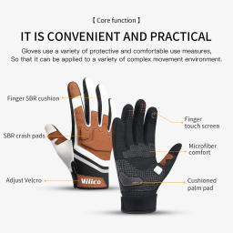Luvas térmicas de ciclismo para homens e mulheres, tela sensível ao toque, quente, à prova de vento, dedo cheio, impermeável, bicicleta, inverno - Image 2