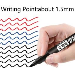 10 pçs caneta marcador permanente mangá desenho marcadores preto azul vermelho à prova dwaterproof água tinta esboço canetas papelaria arte material escolar - Image 5