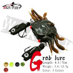 PEIXE DE CAMINHADA-Soft Silicone Crab Lure, Isca Falsa, Afundando Predador, Rocha Do Mar, Squid Pesca, Equipamento Artificial, 5.8g, 13.7g, 1Pc - Image 1