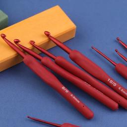 Kraball conjunto de ganchos de crochê com alça de silicone, agulha de alumínio para tricô diy, suéter, tecelagem, gancho de malha, acessórios de ferramentas - Image 3