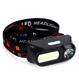 Farol LED para caça à pesca, 6 modos, XPE + COB farol, tocha principal, lanterna, bateria por 18650, 6000Lumens - Image 4