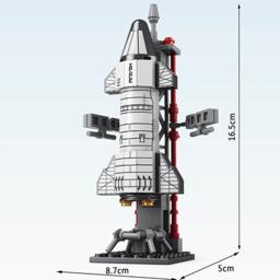 Blocos de construção do modelo de foguete tripulado para crianças, Mini Aviação, Espaço, Estação Aeroespacial, Tijolos, City Construction Toys - Image 5