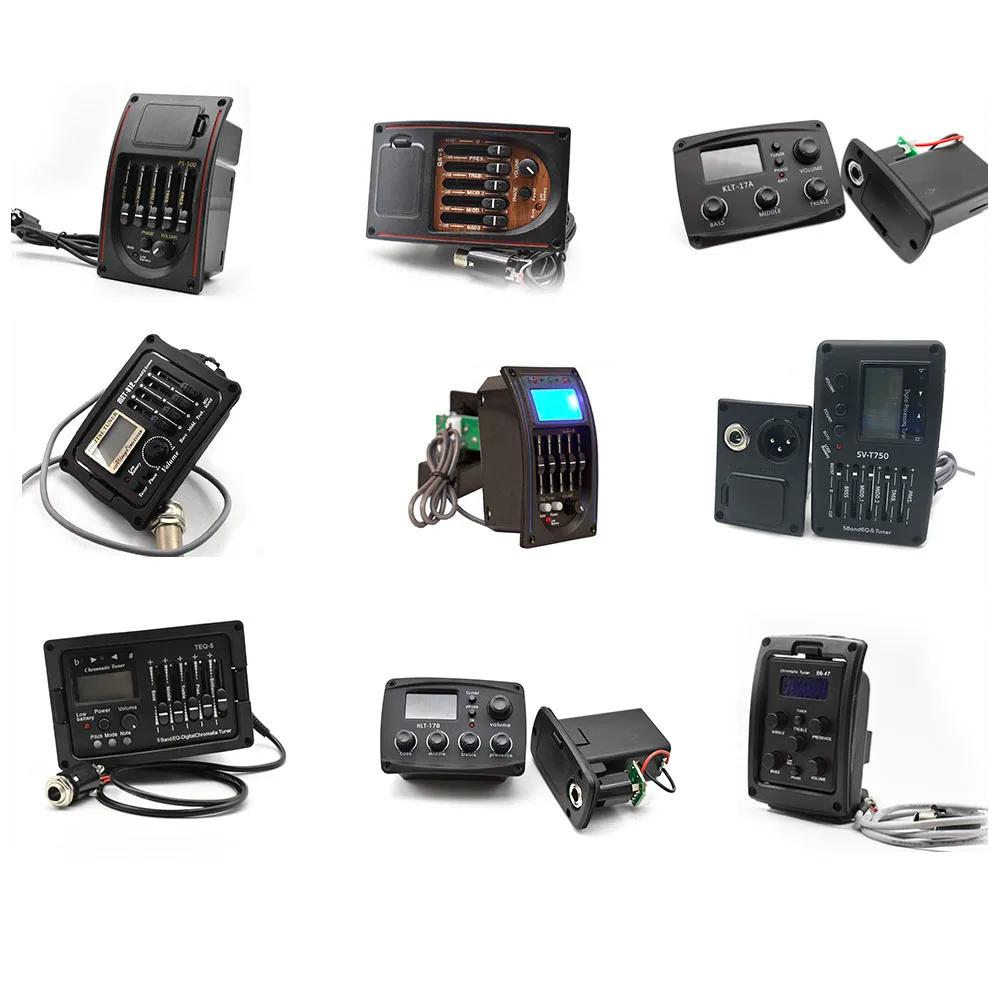 Captador de guitarra acústica com afinador LCD, EQ equalizador Preamp, Captador Piezo Folk, acessórios de guitarra, série 2 bandas, 3 bandas, 4 bandas - Image 1