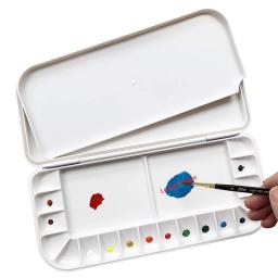 Caixa de Paleta de Pintura Dobrável Portátil, Paleta Aquarela Hermética, Hidratante Premium, Dobrável, Viagem, 18% e 2 Áreas de Mistura - Image 2