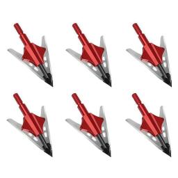 Spring Slide Blade Broadheads para Caça, Mecânico Compatível com Besta e Arco Composto, 2 Mola, 6 Pcs - Image 1