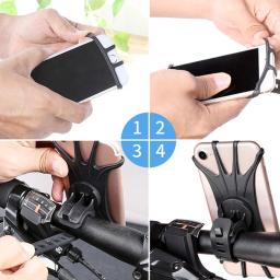 Universal Shockproof Suporte Elástico Silicone, Suporte Do Telefone Móvel, Acessórios De Ciclismo, Bicicleta, MTB, DVR, Suporte GPS - Image 6