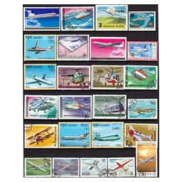 100 PCS todos os diferentes tópicos avião selos postais não utilizados com Post Mark para coleção - Image 2