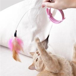 Brinquedos interativos para gatos, Quebra-plumas engraçadas, Vara com Bell, Coleira de animais, Gatinho Jogando Varinha, Brinquedos de treinamento para gatos, Suprimentos - Image 4