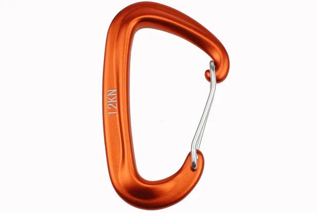 1Pcs Escalada Profissional Mosquetão D Forma Montanhismo Fivela Gancho 12KN Segurança Bloqueio Outdoor Equipamento de Escalada Acessório - Image 1