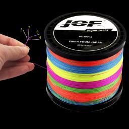 Linha de pesca forte da fibra do multifilament do japão da linha de pesca 1000m 500m 4 fios 0.10mm-0.70mm 10lb-120lb do fio trançado do pe de jof - Image 4