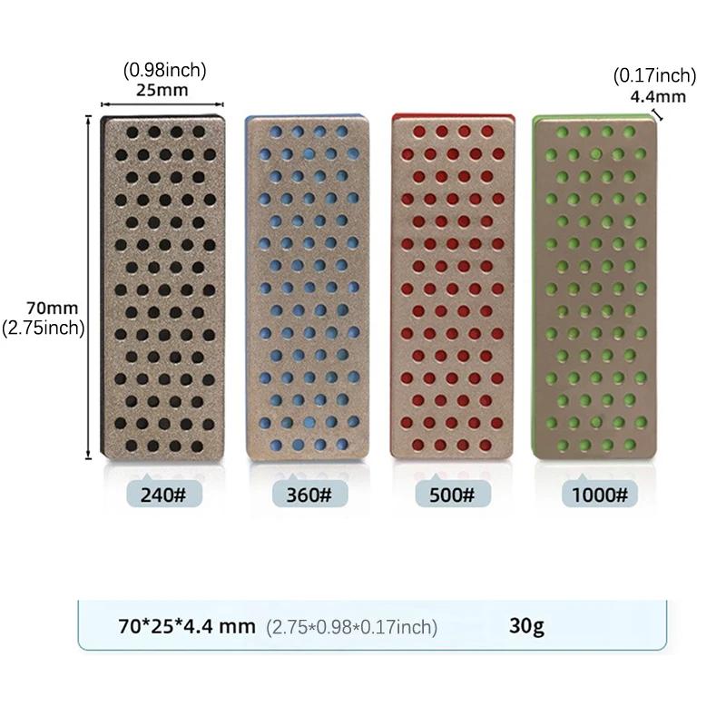4 Pçs/set Suporte Bloco de Pedra de Amolar Para Borda de Esqui Afiadores de Esqui 240 360 500 1000 Grit Diamante Afiar Pedra Hone - Image 1