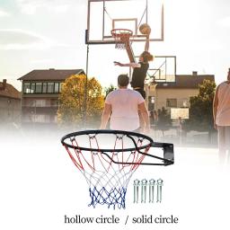 Aro de basquete padrão montado na parede, gol de basquete para exterior, quintal doméstico, parque comunitário de quadra, 45cm - Image 3
