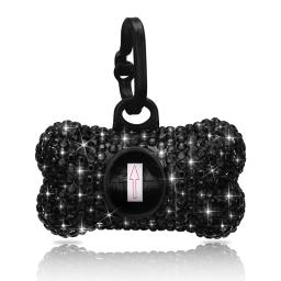 Mini Rhinestone Pet Lixo Bag Dispenser, Dog Poop Stand, Caixa de armazenamento portátil Cat Poop, artigos para animais - Image 1