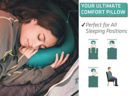 Almofada inflável ultraleve para camping e caminhadas, travesseiro ergonômico para viagens, travesseiros para pescoço e apoio lombar - Image 2