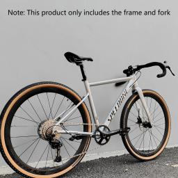 Quadro de bicicleta de estrada speedone com conjunto de garfo rígido de fibra de carbono ultraleve liga de alumínio roteamento interno cascalho 700c quadro de bicicleta - Image 2