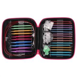 QJH-Conjunto De Agulhas De Tricô Circular Intercambiáveis, Agulha De Alumínio Para DIY Artesanal, Acessórios De Tricô, 3mm-10mm, 13 Pares - Image 5