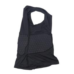 Protetor de costela masculino colete acolchoado, camisa de compressão, colete de treinamento com 3 almofadas para futebol, futebol, basquete, hóquei, proteção - Image 5