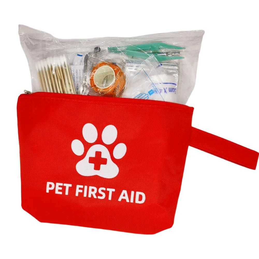 Impermeável Pet Kit de Emergência, Kits De Viagem Do Cão, Alta Visibilidade, Reflective First Aid Pouch, Cat Camping Essentials, Resistente - Image 1