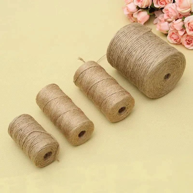 Corda de juta vintage natural para costura DIY, barbante de serapilheira, artesanato de fita, cânhamo, decoração de casamento, 30 m, 50 m, 300m - Image 1