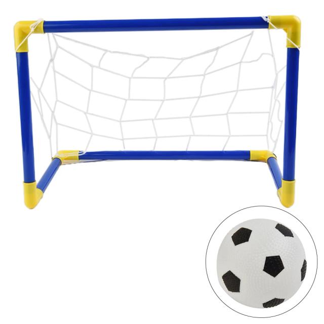 Conjunto Inflável de Gol para Mini Futebol Indoor - Dobrável com Rede e Bomba - Presente Perfeito para Aniversário e Jogos em Casa
