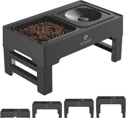 ELS-Tigelas elevadas para cães de estimação, tigela ajustável, alimentador lento, tigela de água para cães, sem derramamento para cães e animais - Image 1