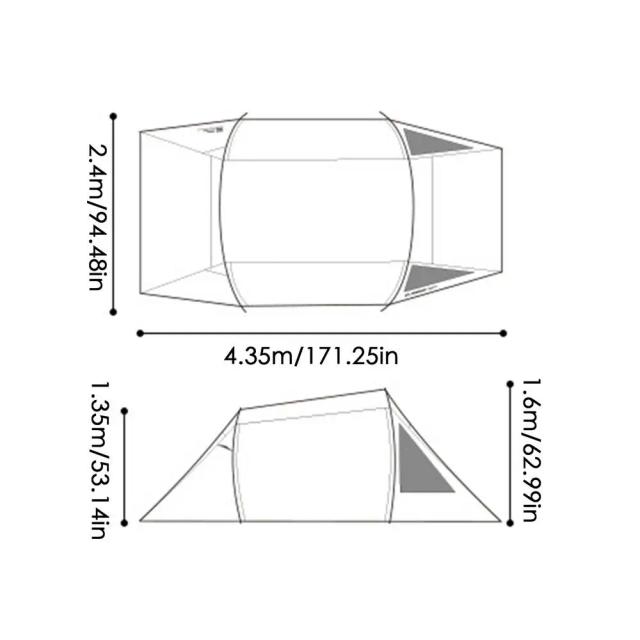 Tenda de Camping Leve e Impermeável com Tela para Família, Grande, Configuração Instantânea e Varanda Vestíbulo