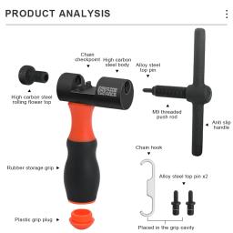 Riderace removedor de pino de corrente de bicicleta mtb, disjuntor de ligação, ferramenta de reparo para ciclismo de estrada, dispositivo cortador extrator de corrente - Image 3