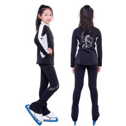 Roupas de Treinamento Infantil Patinação Artística, Jaqueta e Calças de Patinação, Roupas Quentes para Treinamento Ginástica - Image 2