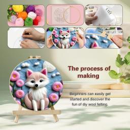 SDOYUNO-DIY Kit De Bordado De Lã, Pintura De Padrão Animal, Artesanato Criativo Fazendo Kit De Feltro, Presente para Mamãe e Amigos - Image 3