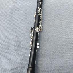 Profissional clarinete do ébano, prateado, tom E, granadilha, madeira maciça - Image 4