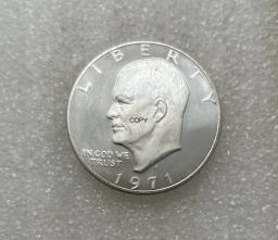 Cupronickel banhado a prata Copy Coin, Estados Unidos America, Estados Unidos, 1 dólar, 1 dólar, 1 dólar, Novo - Image 4