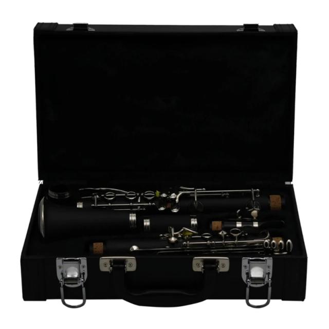 Clarinete Tenor em Bb Profissional com 17 Chaves e Caixa de Baquelite - Instrumento de Sopro Ideal com Palhetas Inclusas