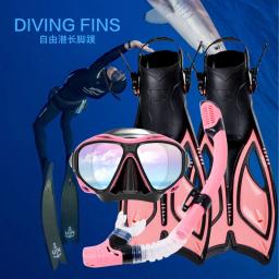 Scuba Diving Fins Set, Esportes Aquáticos, Long Flipper, Tubo De Respiração, Máscara De Snorkel, Sapatos, Novo - Image 4