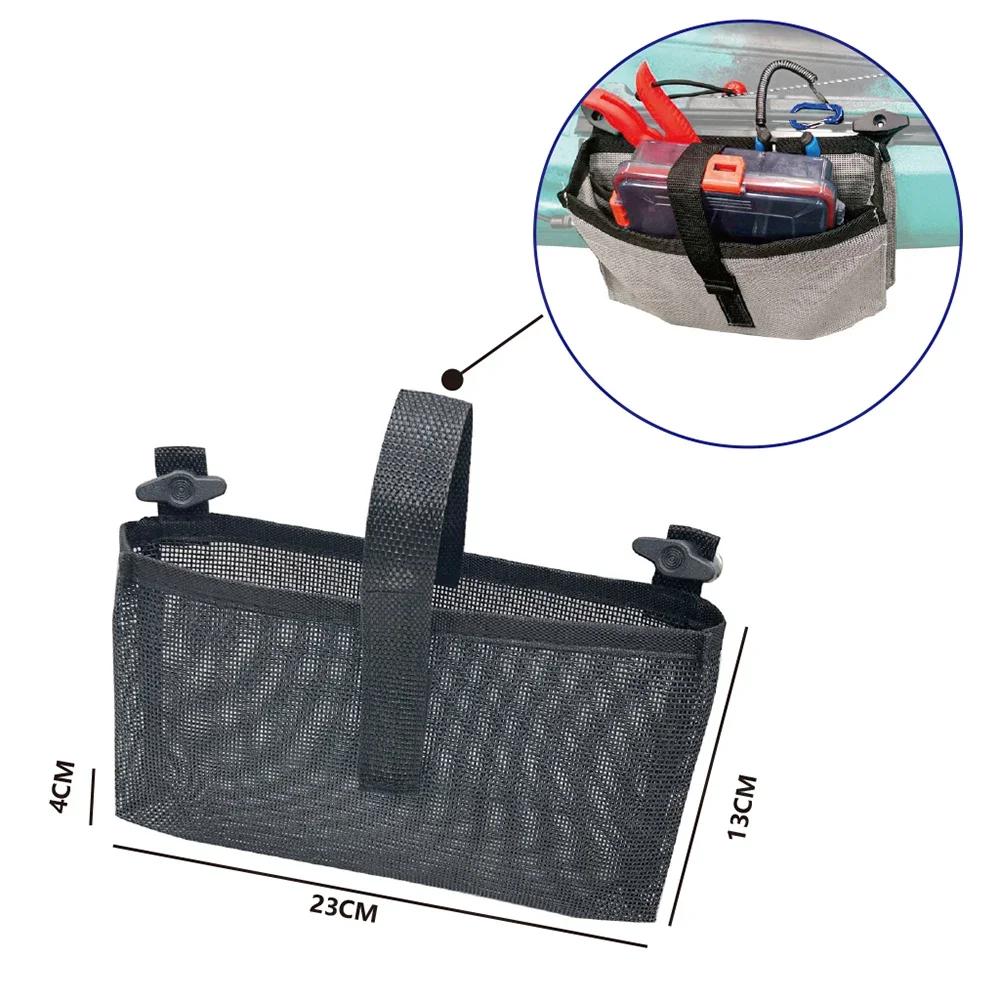 Para esporte aquático malha de náilon caiaque saco de armazenamento canoa assento caiaque acessórios ferramenta armazenamento alta capacidade projetado saco - Image 1