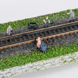 Ho escala 1:87 acessórios de trilho de trem ferroviário brinquedos de metal modelo diy para diorama sem trem1pc - Image 2
