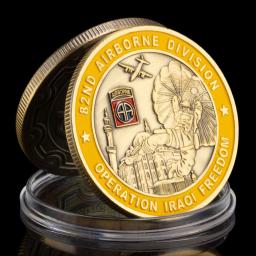 Desafio Comemorativo Coleção de Moedas, Operação, 8ª Divisão Aerotransportada, Al Freedom, São Jorge, 2003, Presente - Image 1