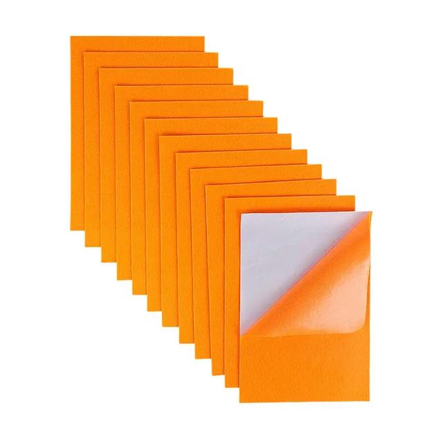 Feltro Auto-Adesivo Colorido para Projetos DIY e Proteção de Móveis - 12 Peças por Pacote