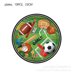 Futebol Americano Esportes e Futebol Partido Louça Descartável, Toalha De Mesa, Prato De Aniversário, Guardanapos, Baby Shower Decorações - Image 4