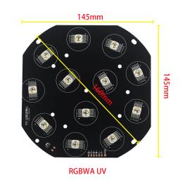 LED Light Board 12x12w RGBW 4em1 12x18W RGBW 6em1 Led Par Luz Bare Board 24V Led Par Luz Peças de Reparo - Image 3