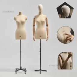Manequim de costura profissional para alfaiate, modelo feminino, base de metal, busto vestido formulário stand, roupas pin, design - Image 3
