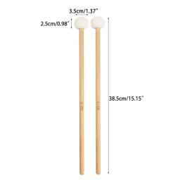 2 pçs tímpanos vara feltro martelo macio varas para cabeça tambor címbalo gong mallet acessório percussão fácil - Image 6