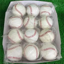 Full Cowhide Baseball Soft Base Bolas, Branco, Handmade, Prática para Treinamento, 30 Lã Núcleo, Beisbol Har, Equipe, 1Pc, 9" - Image 3