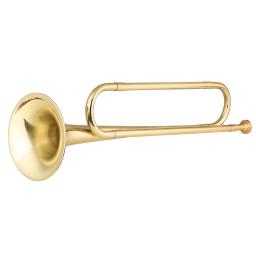 Latão banhado a ouro C Bugle Call Trompete, Chifre de Cavalaria com Bocal, Instrumento Musical para Iniciantes, Banda Escolar, Militar - Image 3